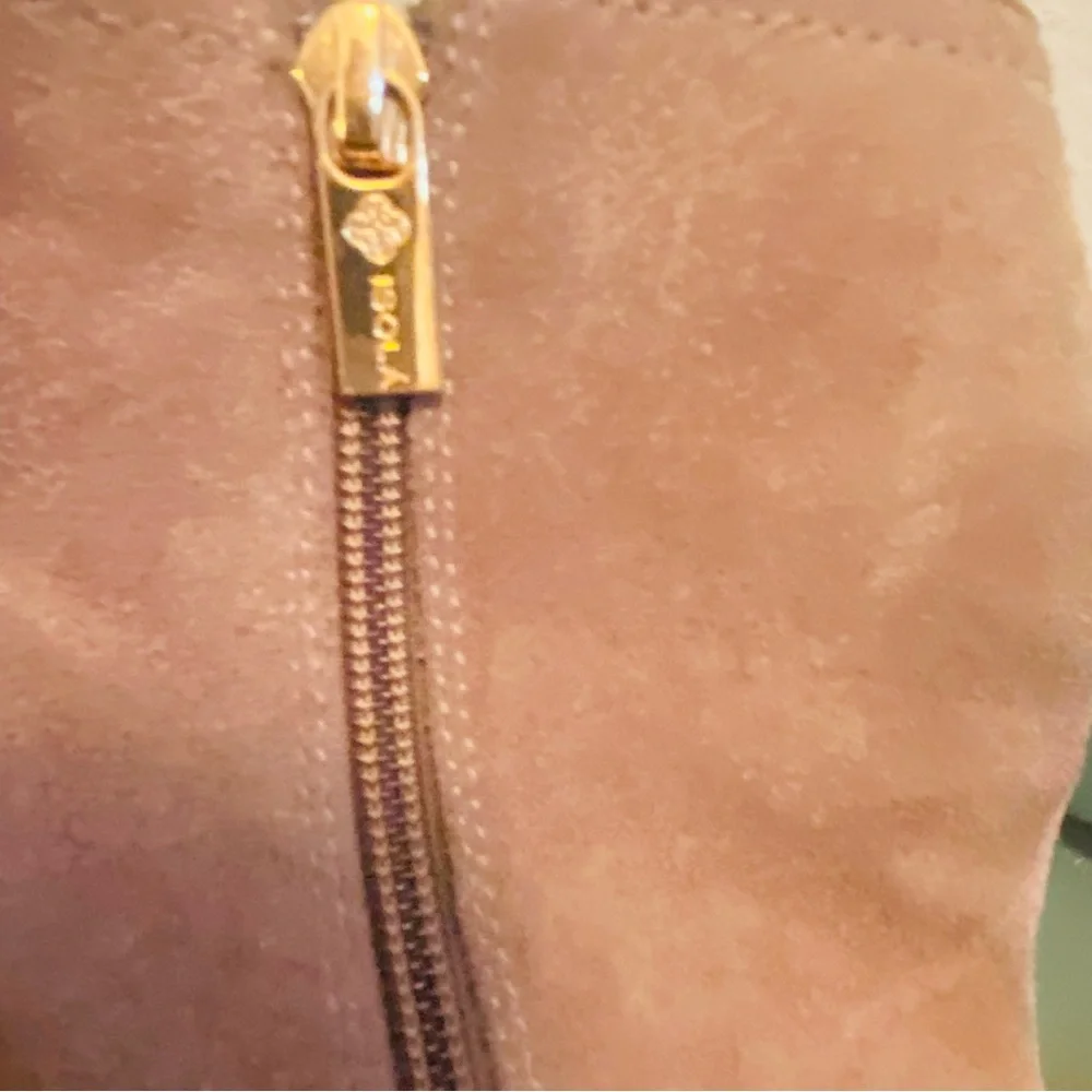 Isola Antonella Taupe Suede Fringe Bootie - Picture 6 of 9